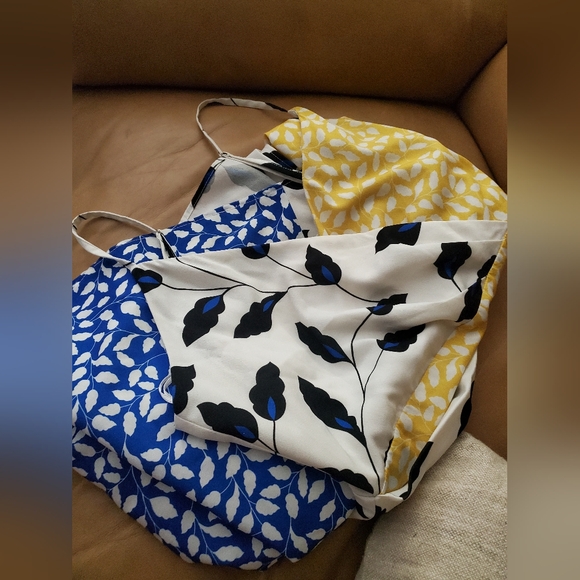 Anthropologie Yumi Kim Yellow Blue Floral Wrap Dress S Gorgeous Unique - Picture 6 of 6